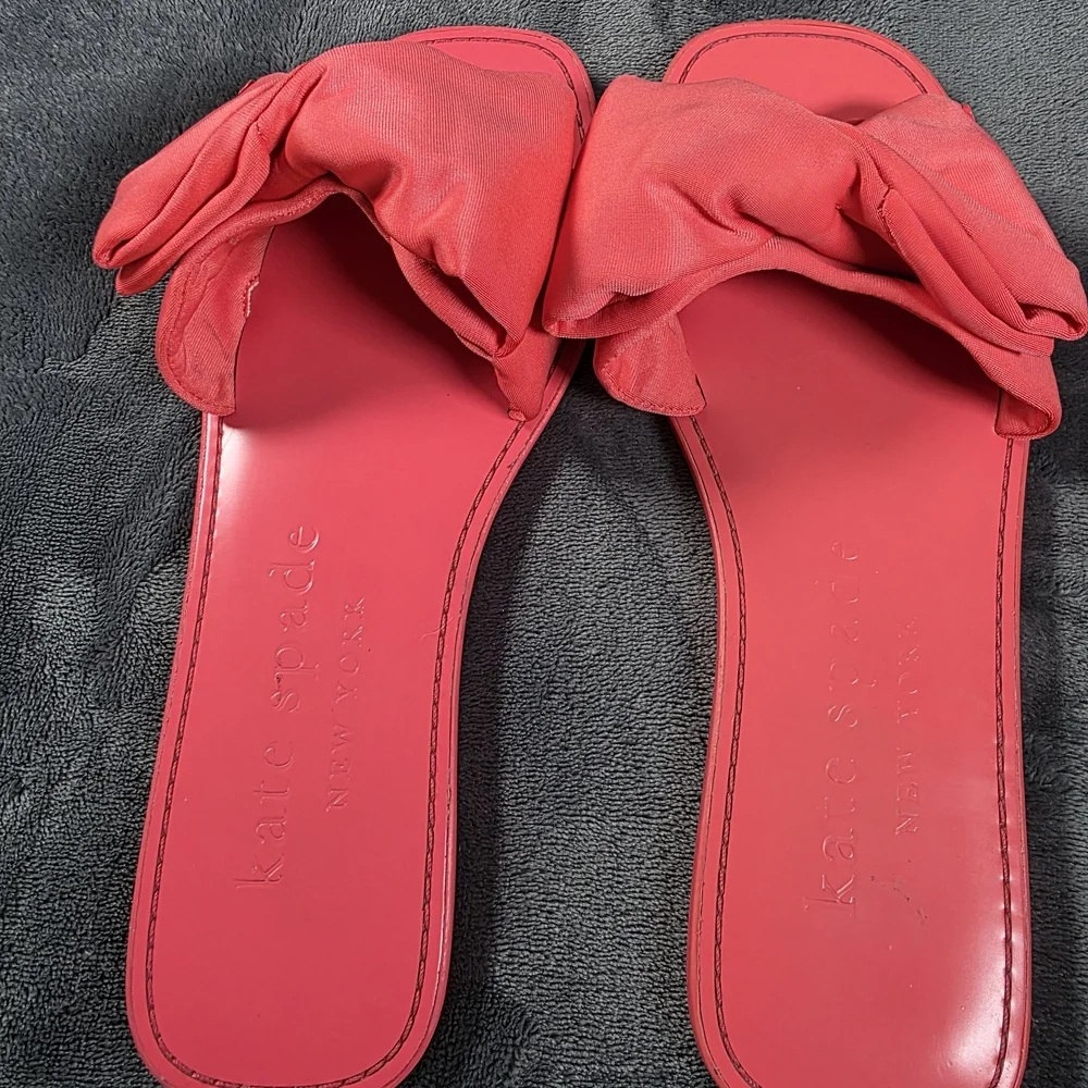 Kate Spade New York Bikini Bow Slide Sandals, Size 7.5 B Womens NWOT